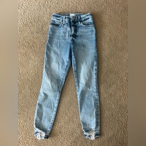 Good America 
Good Waist Skinny cropped Jeans